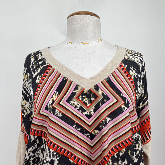 Cabi L/s Print Front Shirt