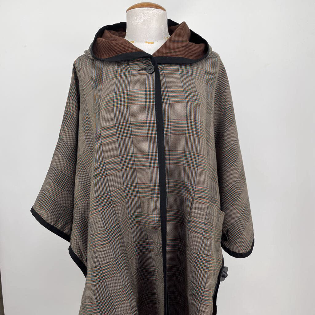 Cabi Hooded Houndstooth Poncho