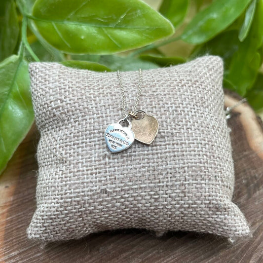 Tiffany & Co Double Heart Tag Pendant
