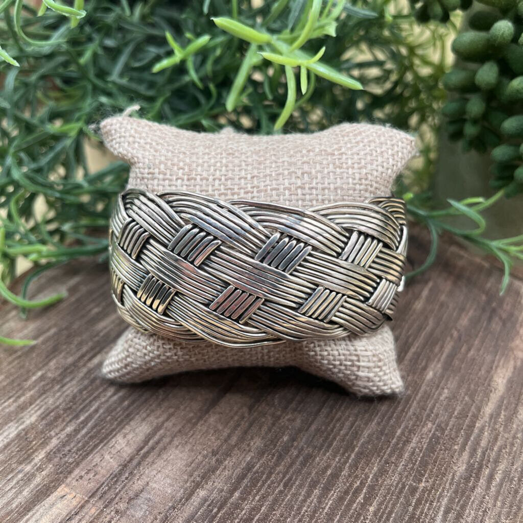 Sterling Braided Cuff