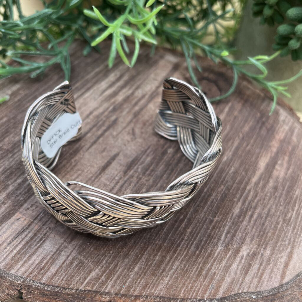 Sterling Braided Cuff