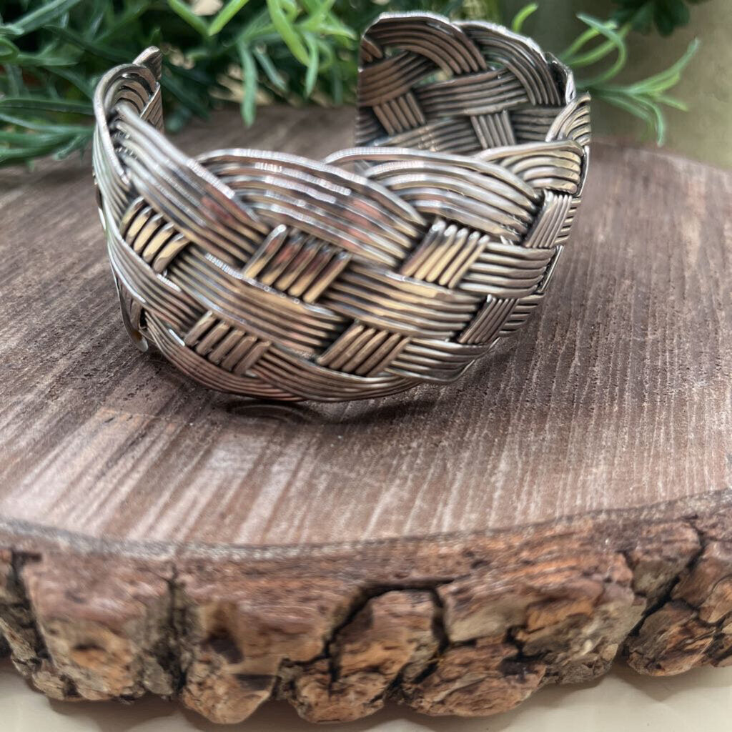 Sterling Braided Cuff