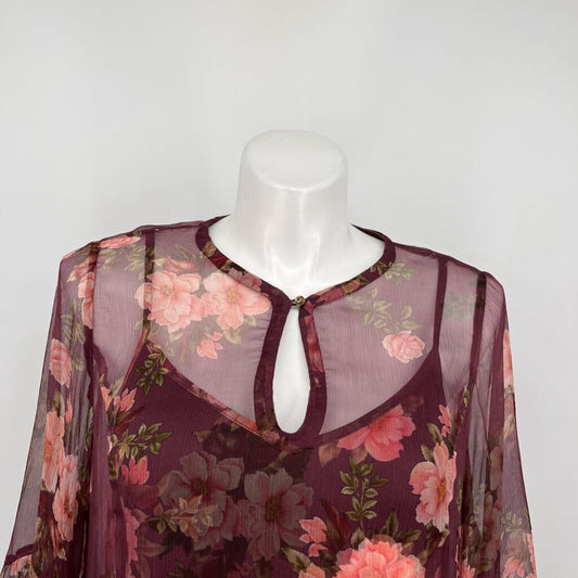 Johnny Was L/s Floral Maxi Dress