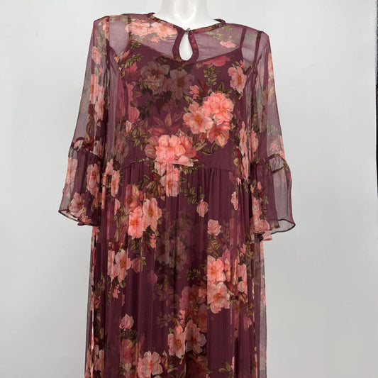 Johnny Was L/s Floral Maxi Dress