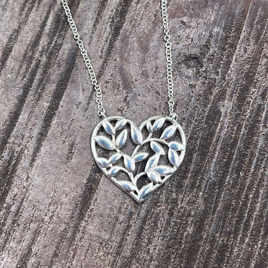 Tiffany x Paloma Picasso Olive Leaf Heart Necklace