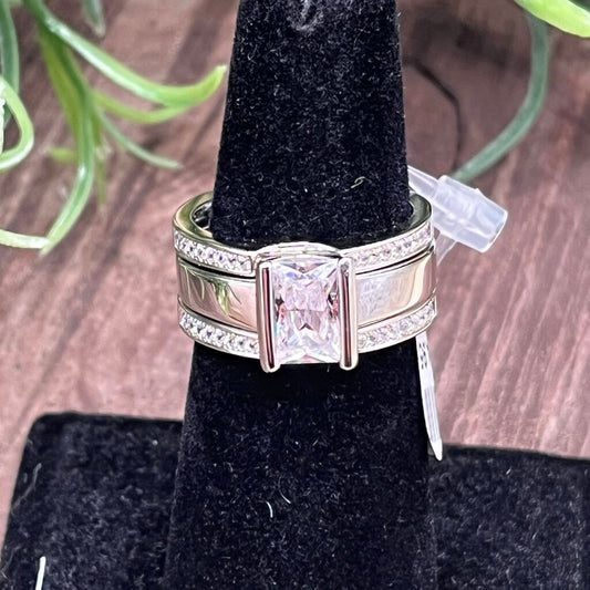 Jeulia Sterling CZ Ring Set