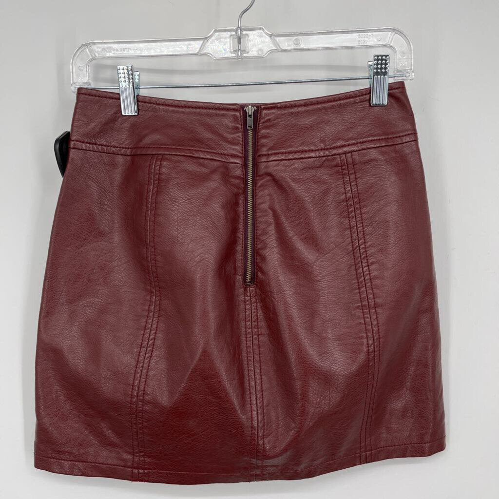 Free People Faux Leather Skirt