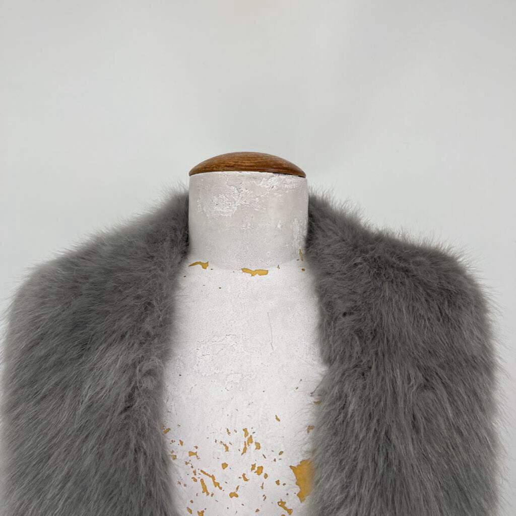 WHBM Faux Fur Trim Cardigan