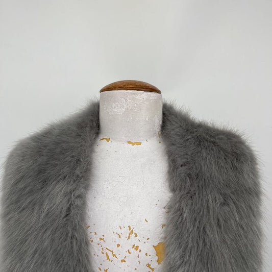 WHBM Faux Fur Trim Cardigan
