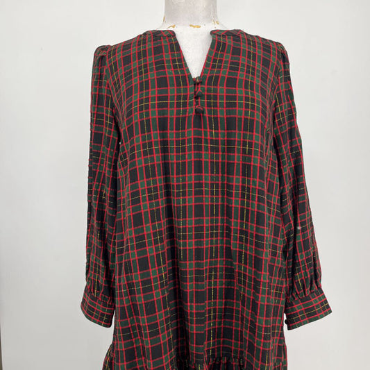 Loft L/s Plaid Dress