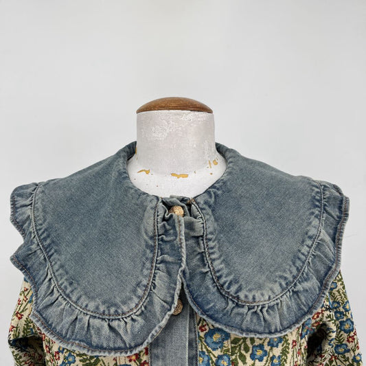 Floral Tapestry & Denim Jacket