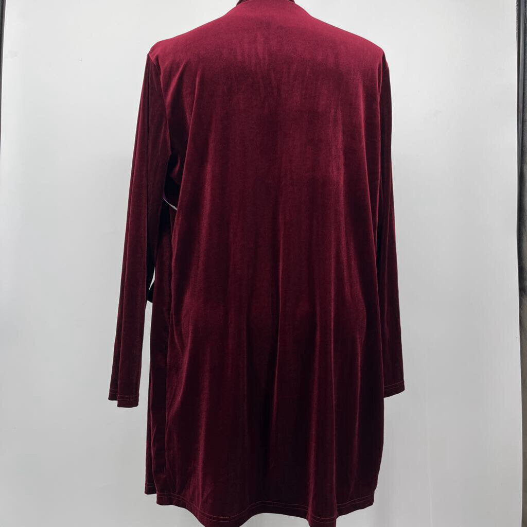 Open Velour Cardigan