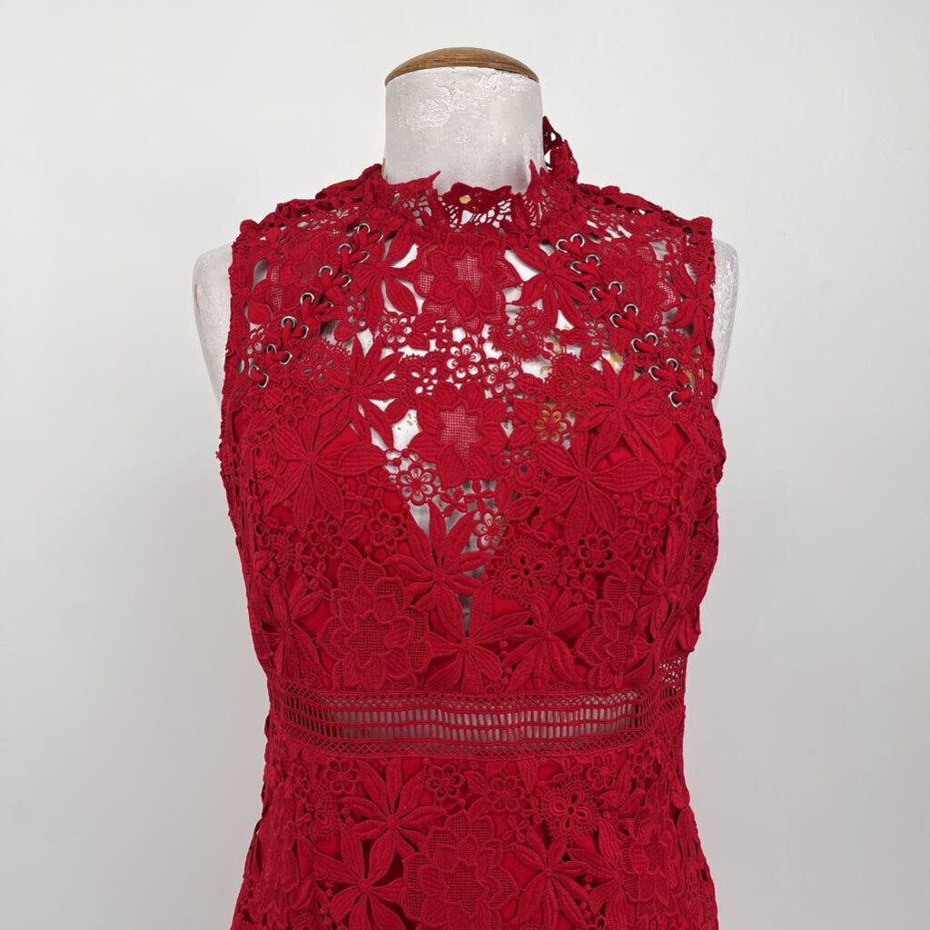 Bardot Sleeveless Crochet Dress