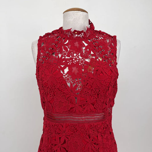 Bardot Sleeveless Crochet Dress