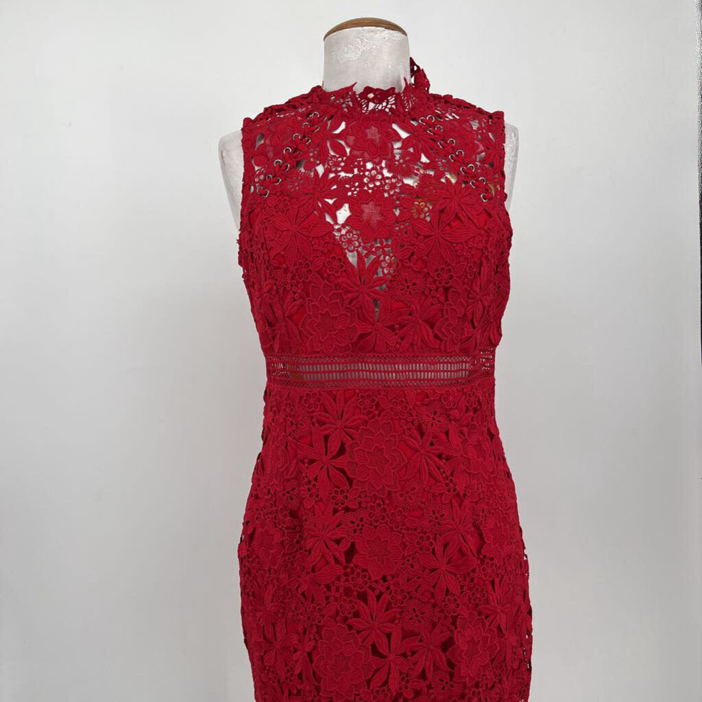 Bardot Sleeveless Crochet Dress