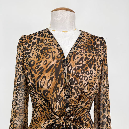 Coldwater Creek L/s Animal Print Shirt