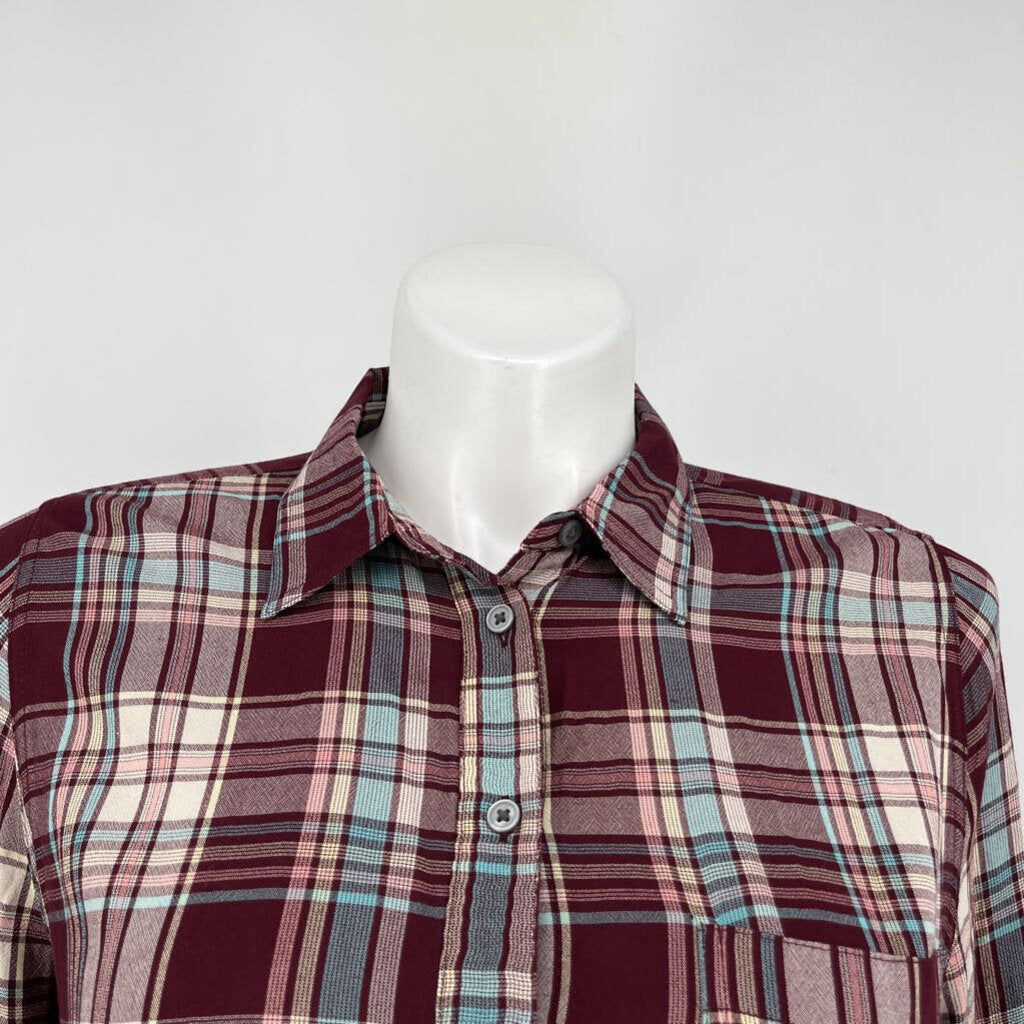 Loft L/s Plaid Dress