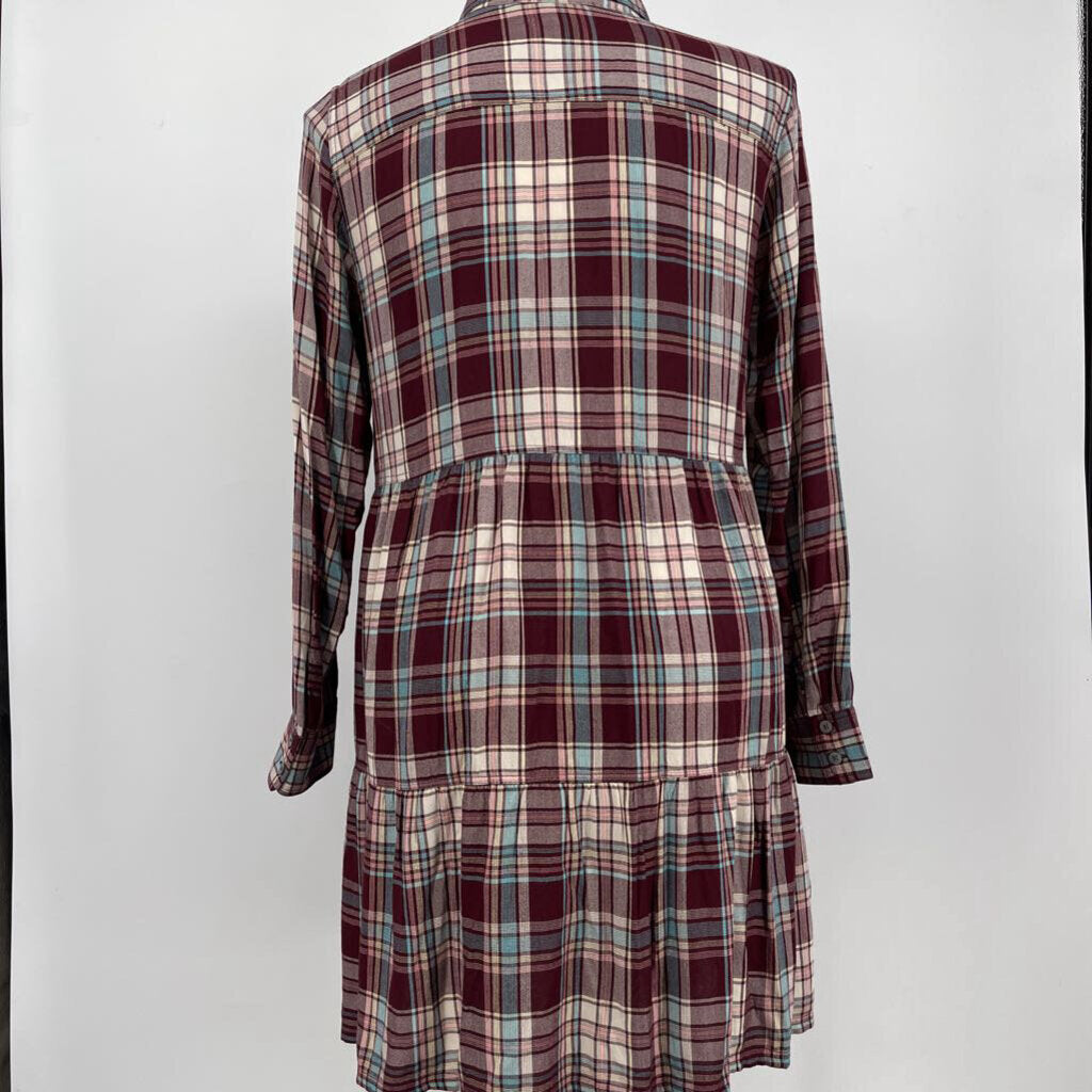 Loft L/s Plaid Dress