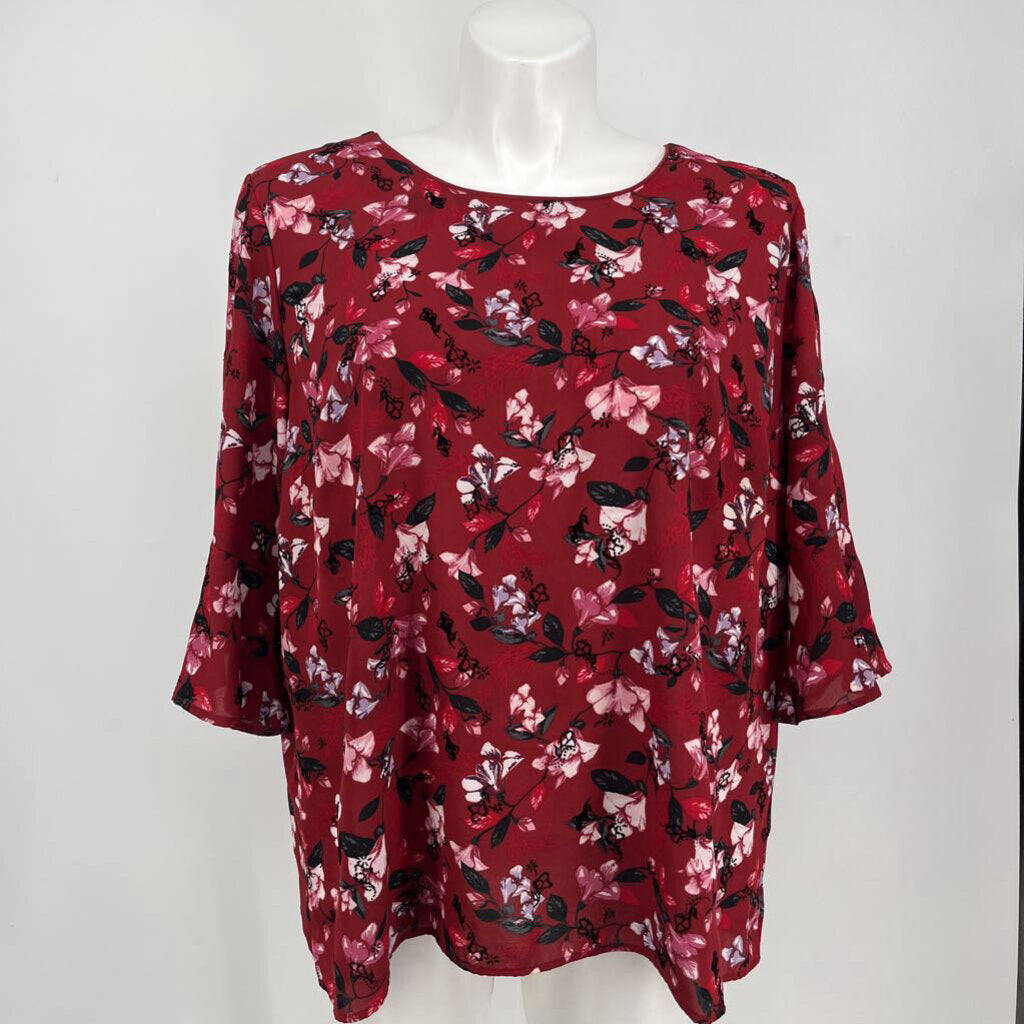 CJ Banks l/s Floral Shirt