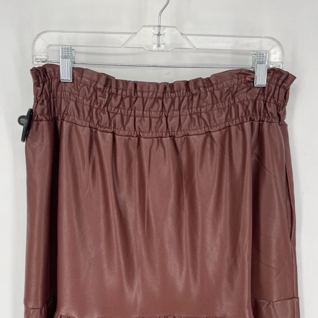 Anthropoloie Faux Leather Skirt