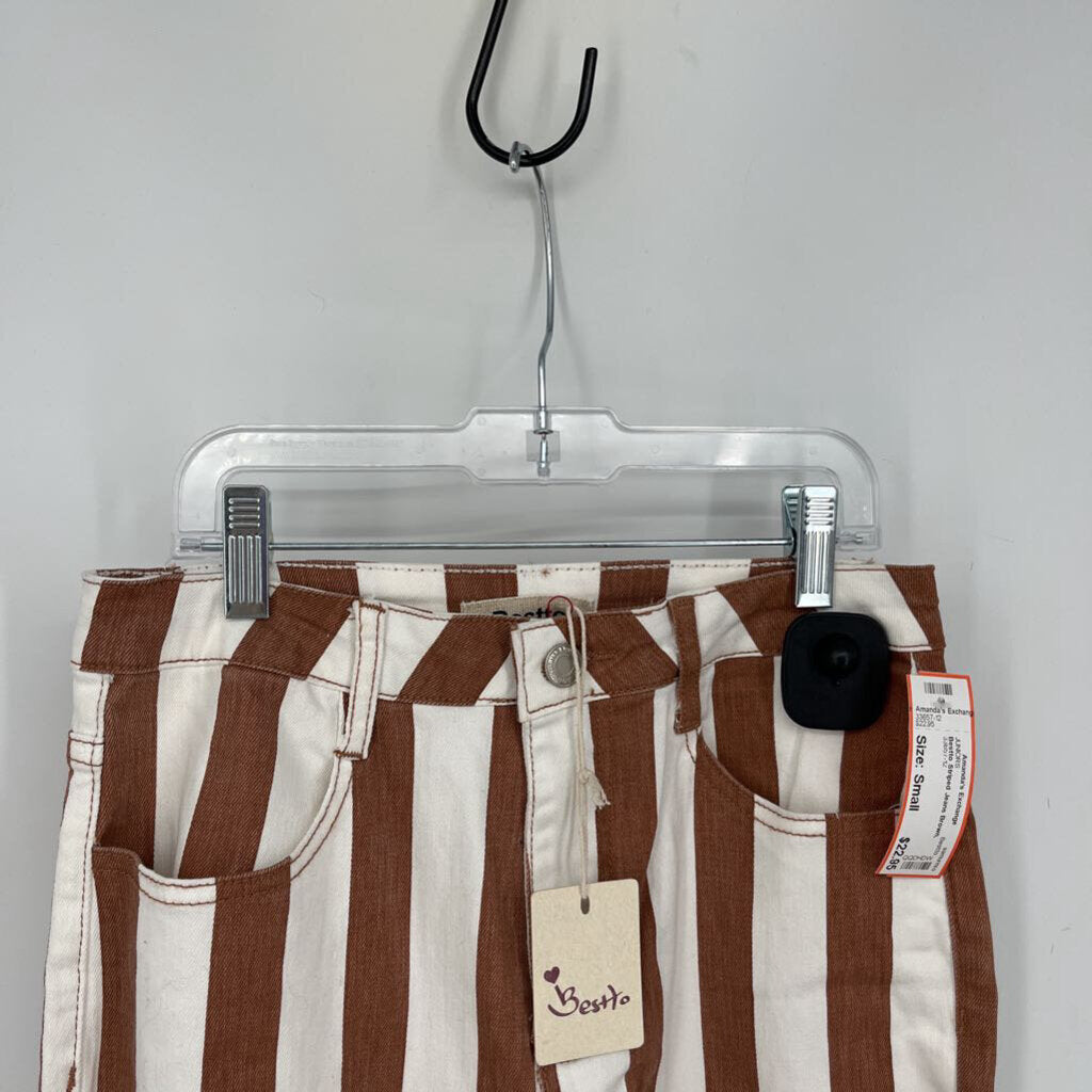 Bestto Striped Jeans