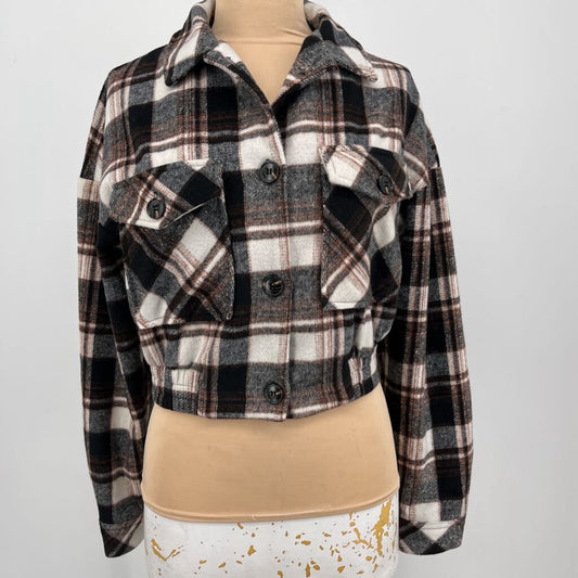 Timing Plaid Crop Jacket