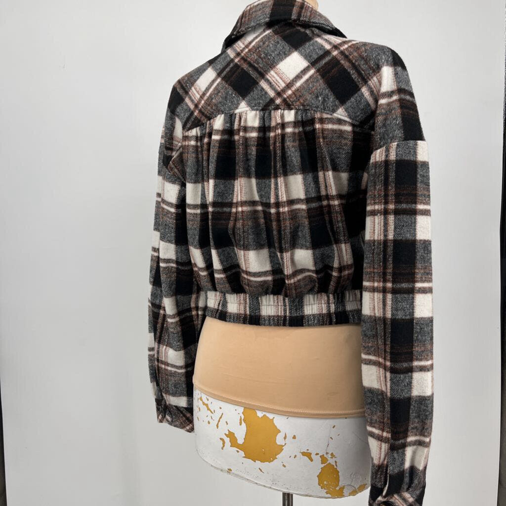 Timing Plaid Crop Jacket