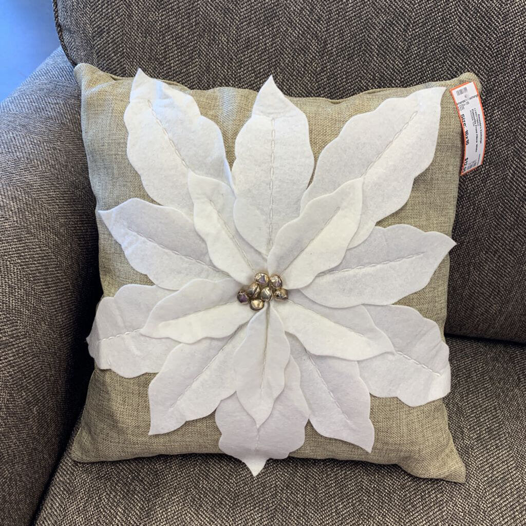 Poinsettia Front Pillow