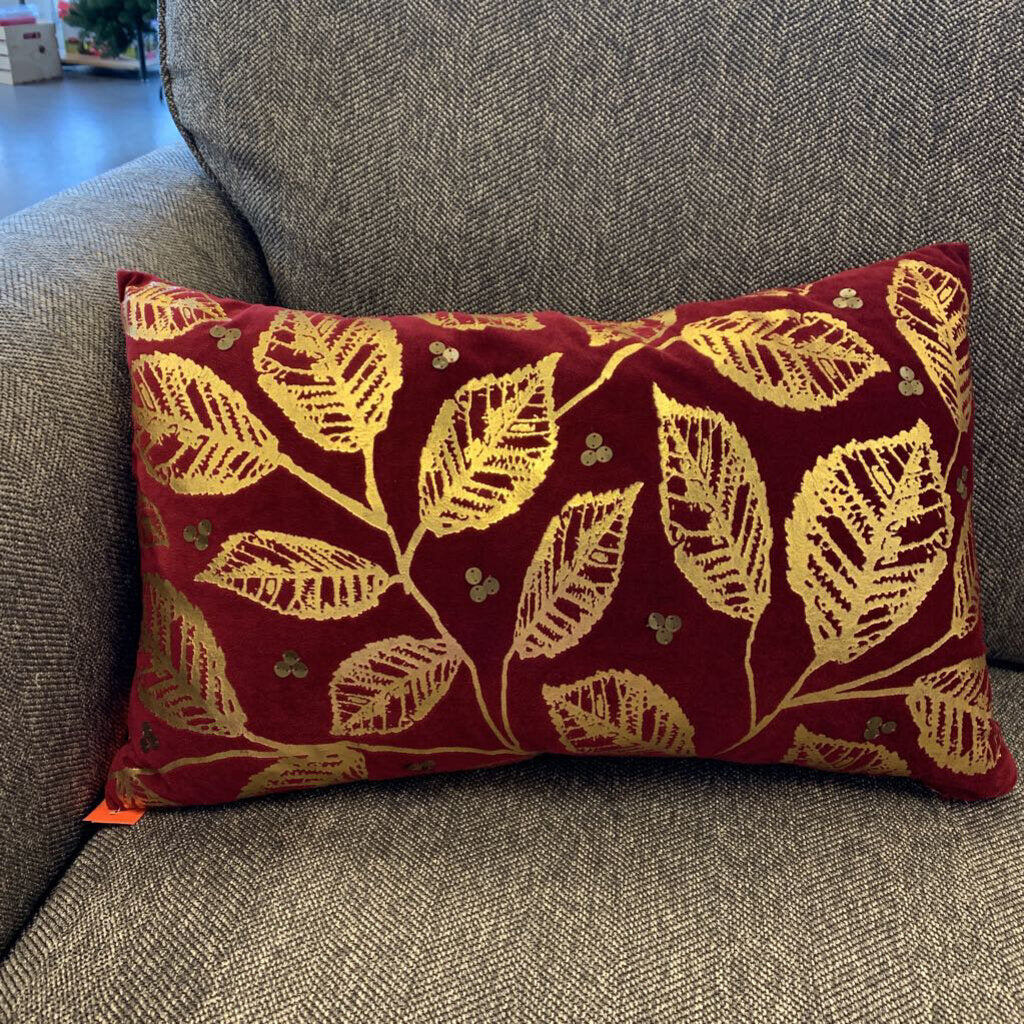 Gold Leaf Front Down Pillow