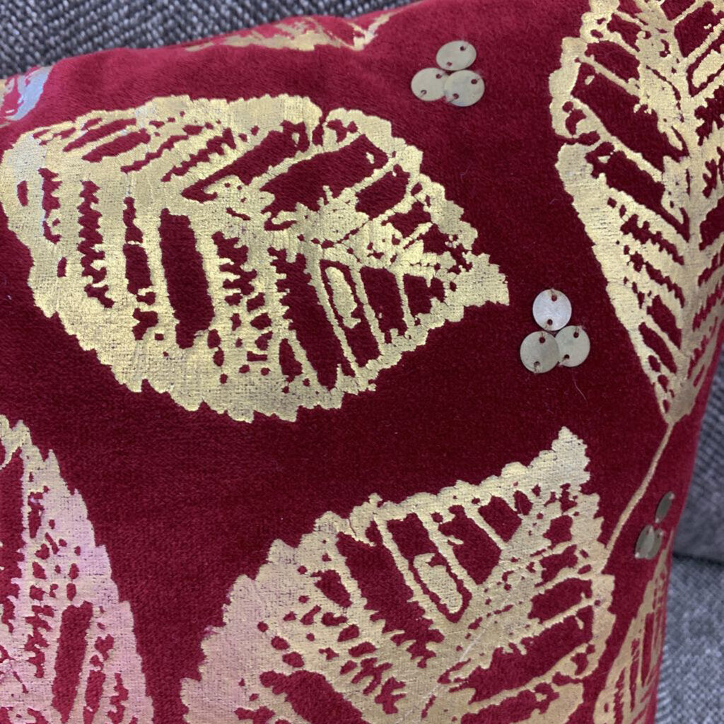 Gold Leaf Front Down Pillow