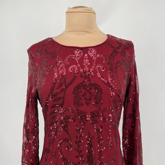 BCX L/s Sequened Dress