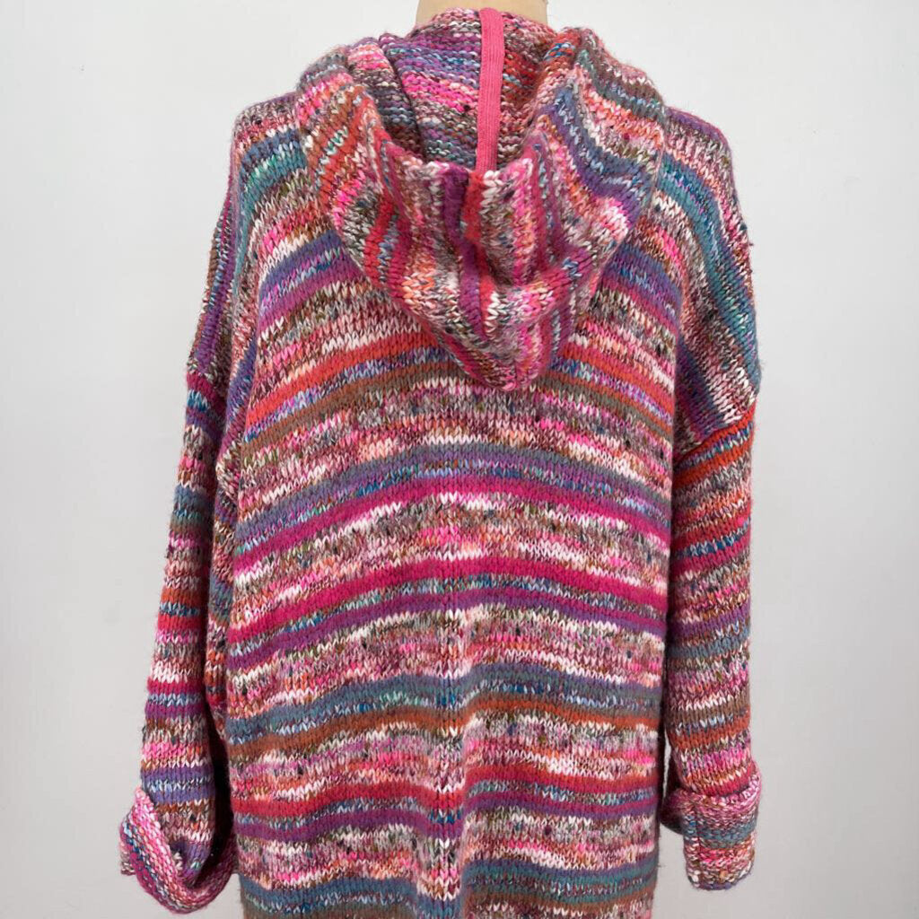 Free People Long Hooded Cardigan