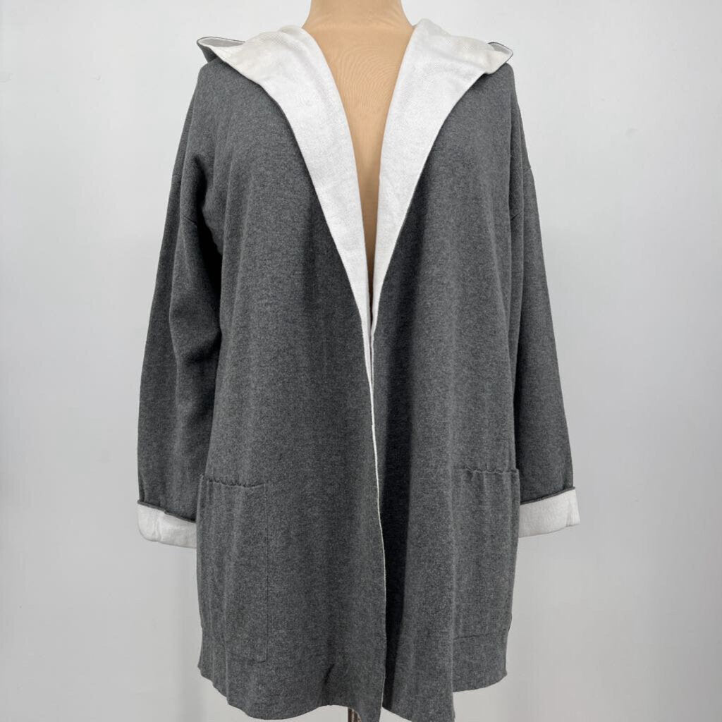 Eileen Fisher Hooded Open Sweater