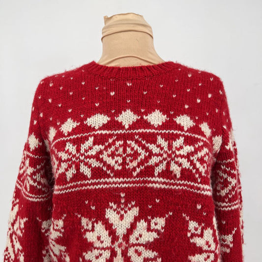 Lands End l/s Snowflake Sweater