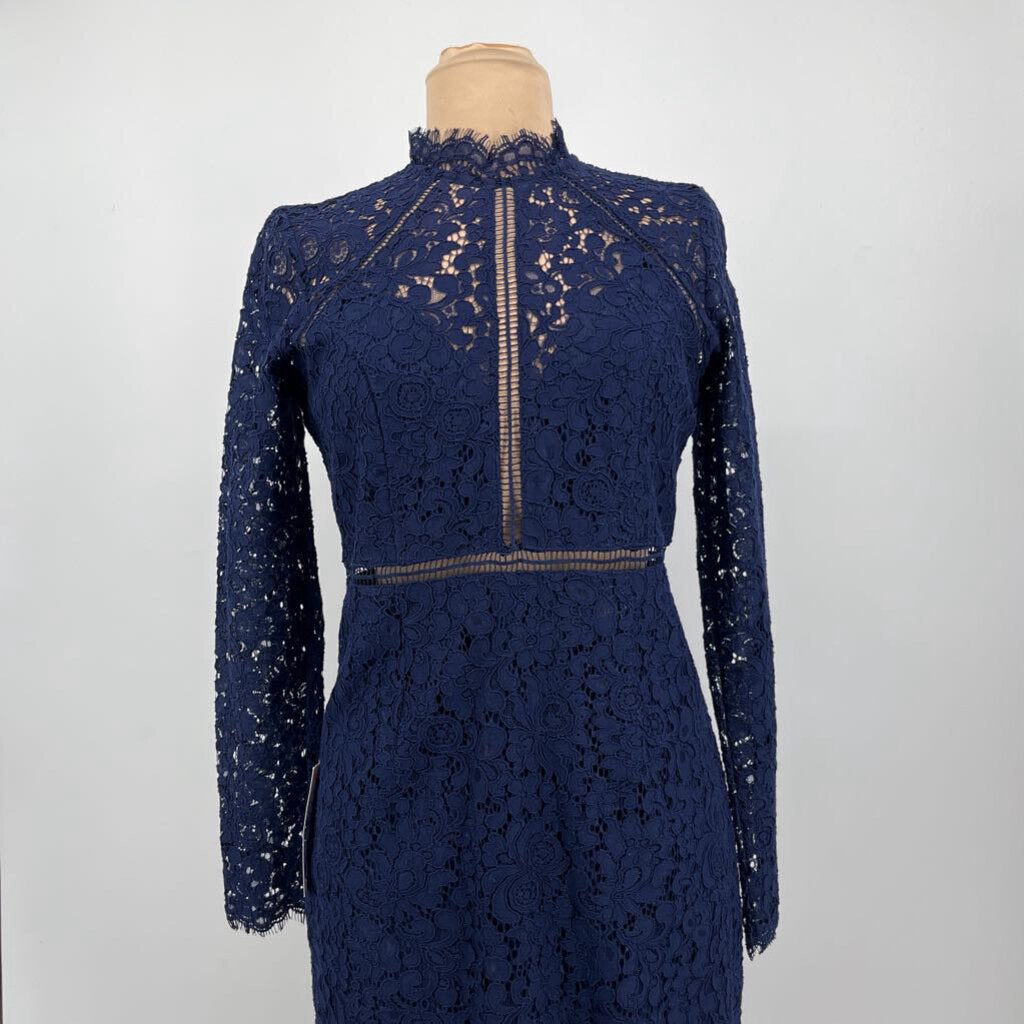 Bardot Crochet L/s Dress