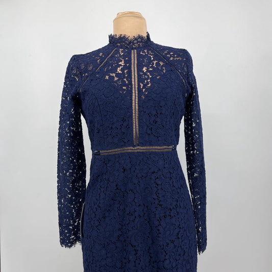 Bardot Crochet L/s Dress