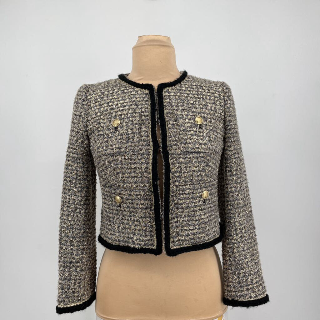 J Crew OPen Tweed Blazer