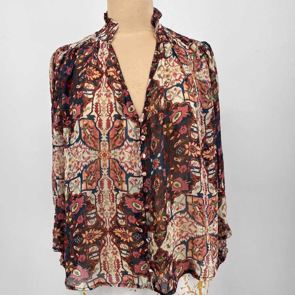 Anthropologie L/s Floral Shirt