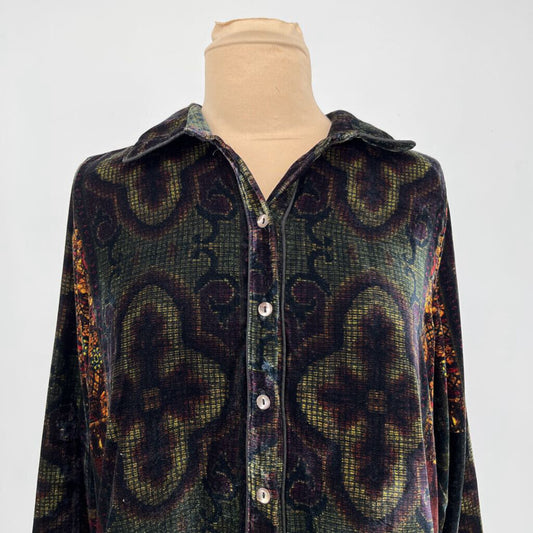 Soft Surroundings L/s Velvet Shirt