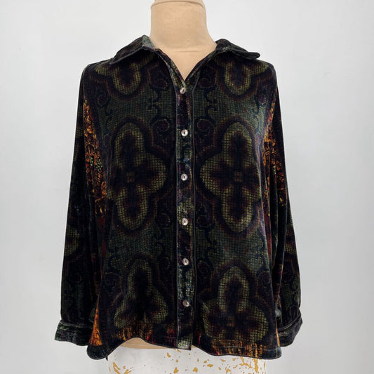 Soft Surroundings L/s Velvet Shirt