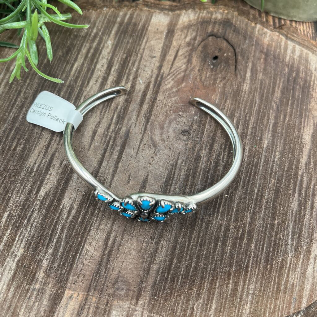 Carolyn Pollack Sterling Flower Cuff