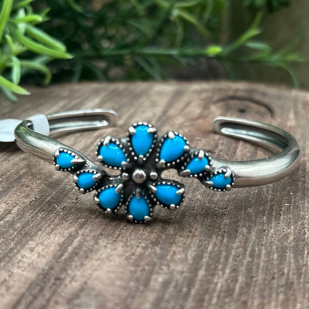 Carolyn Pollack Sterling Flower Cuff