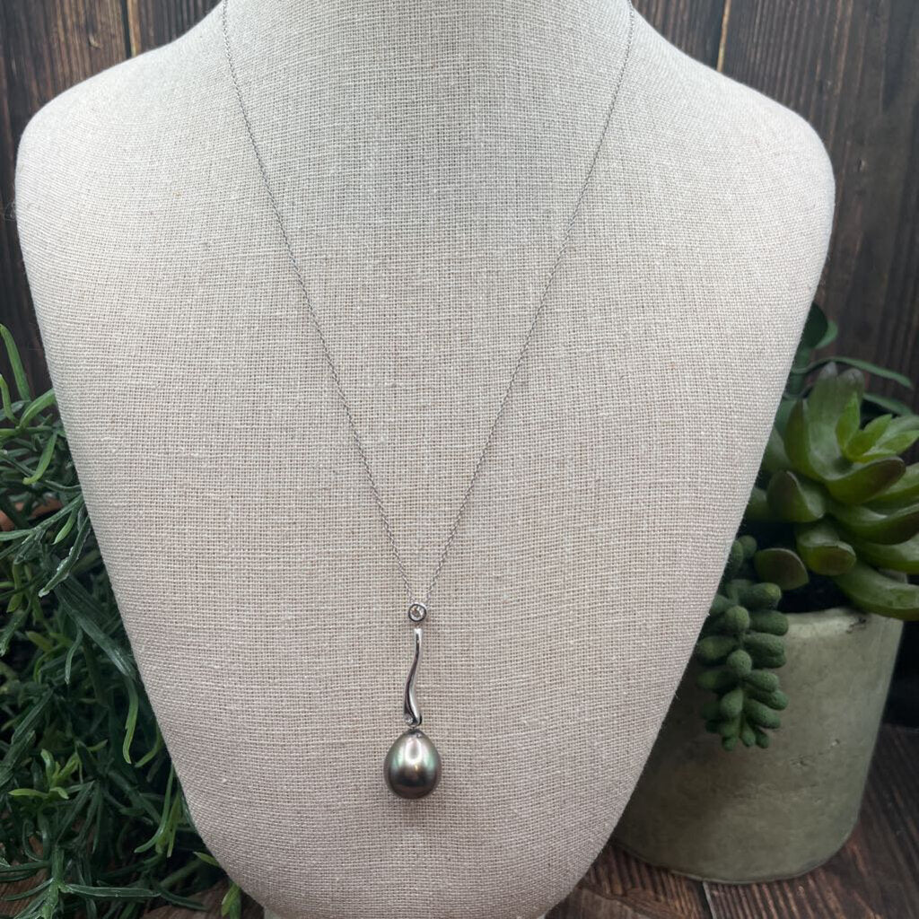 Pearl Pendant Sterling Necklace