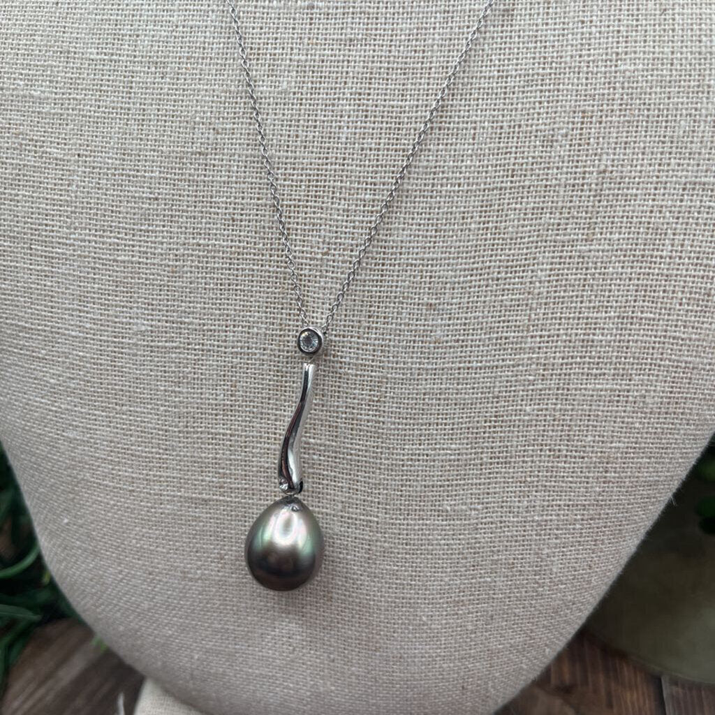 Pearl Pendant Sterling Necklace