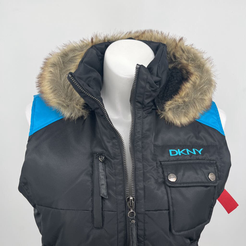 DKNY down faux fur hooded Vest