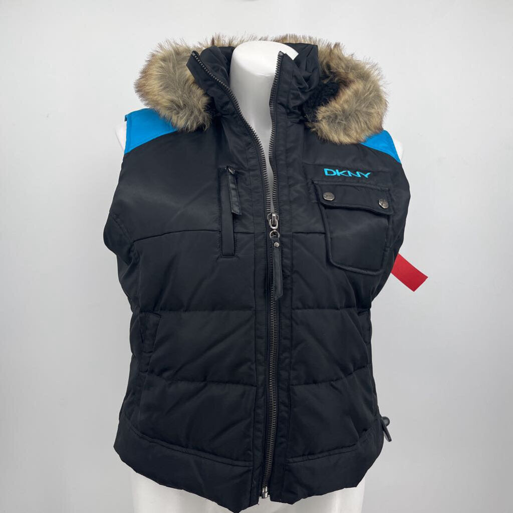 DKNY down faux fur hooded Vest