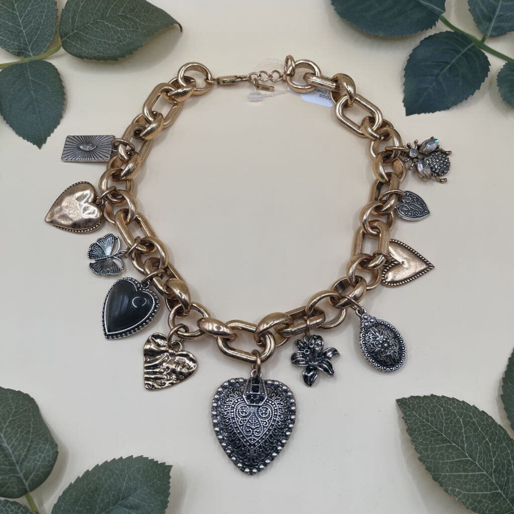 Zara Chunky Chain Charm Necklace