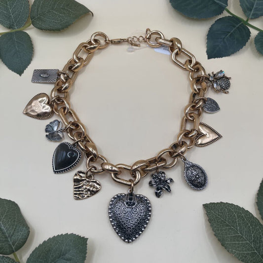 Zara Chunky Chain Charm Necklace