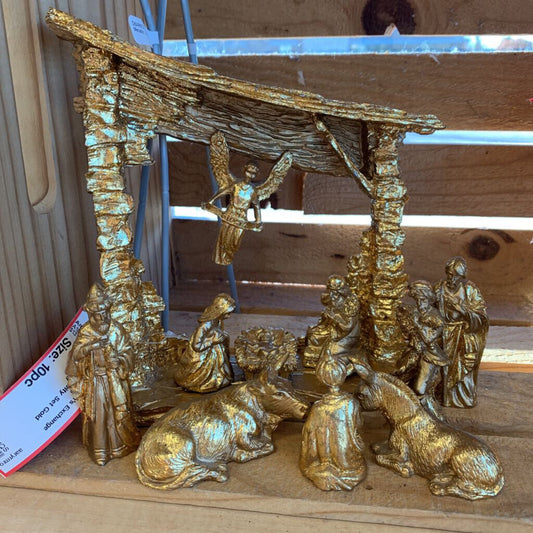 Gilded Nativity Set
