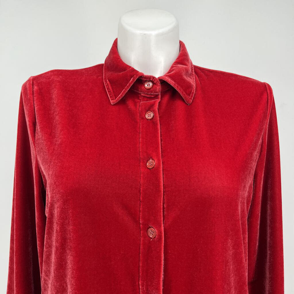 Soft Surroundings L/s Velvet Shirt